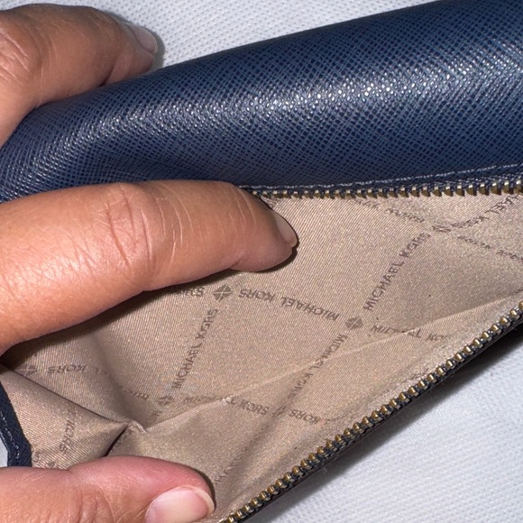 Michael Kors Dark Blue Wallet with Gold Logo - Picture 9 of 9